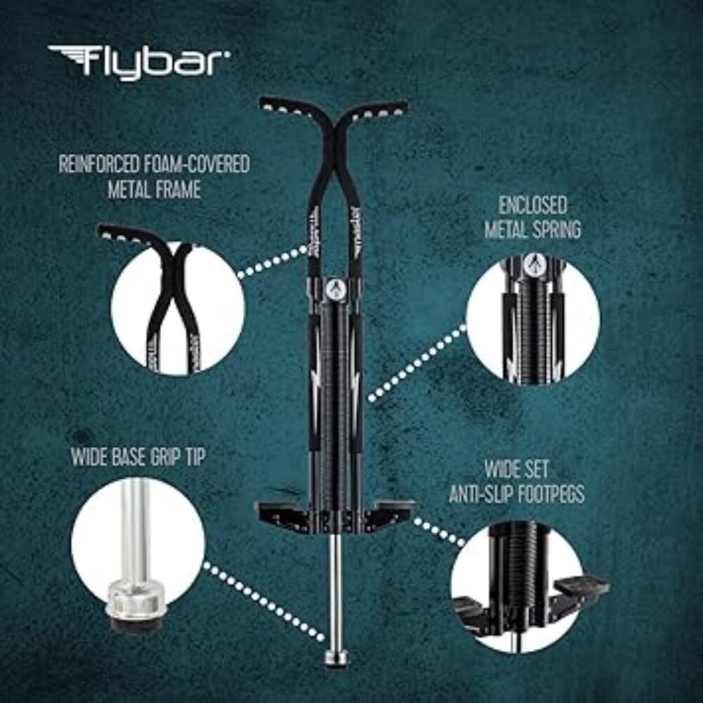 Midnight Black Pogo Stick with Digital Pogo Counter